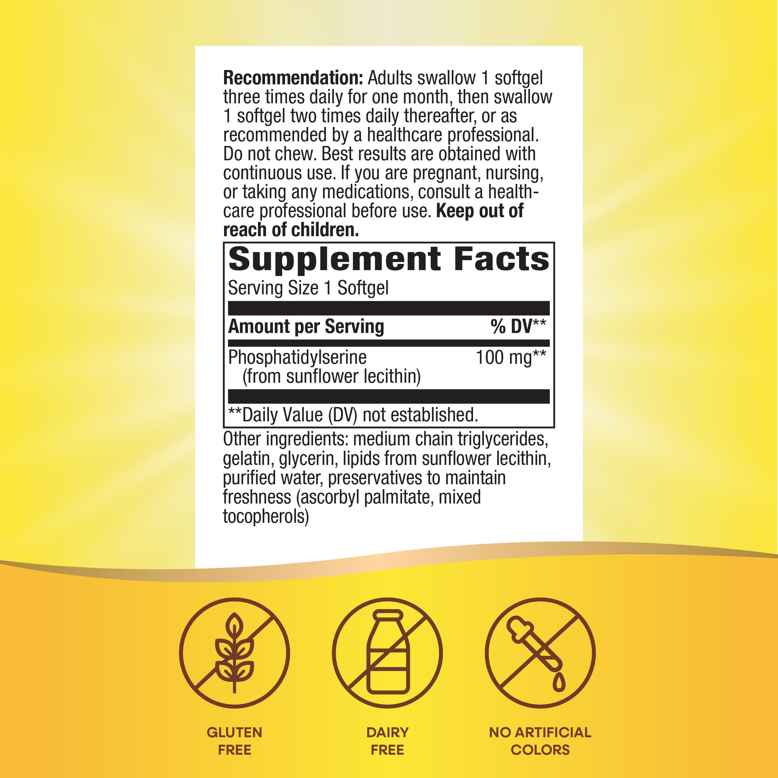 Nature's Way Phosphatidylserine bottle packaging