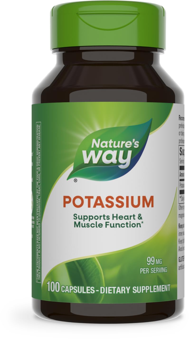 Nature's Way Potassium Complex 99mg 100 Capsules Pack of 3