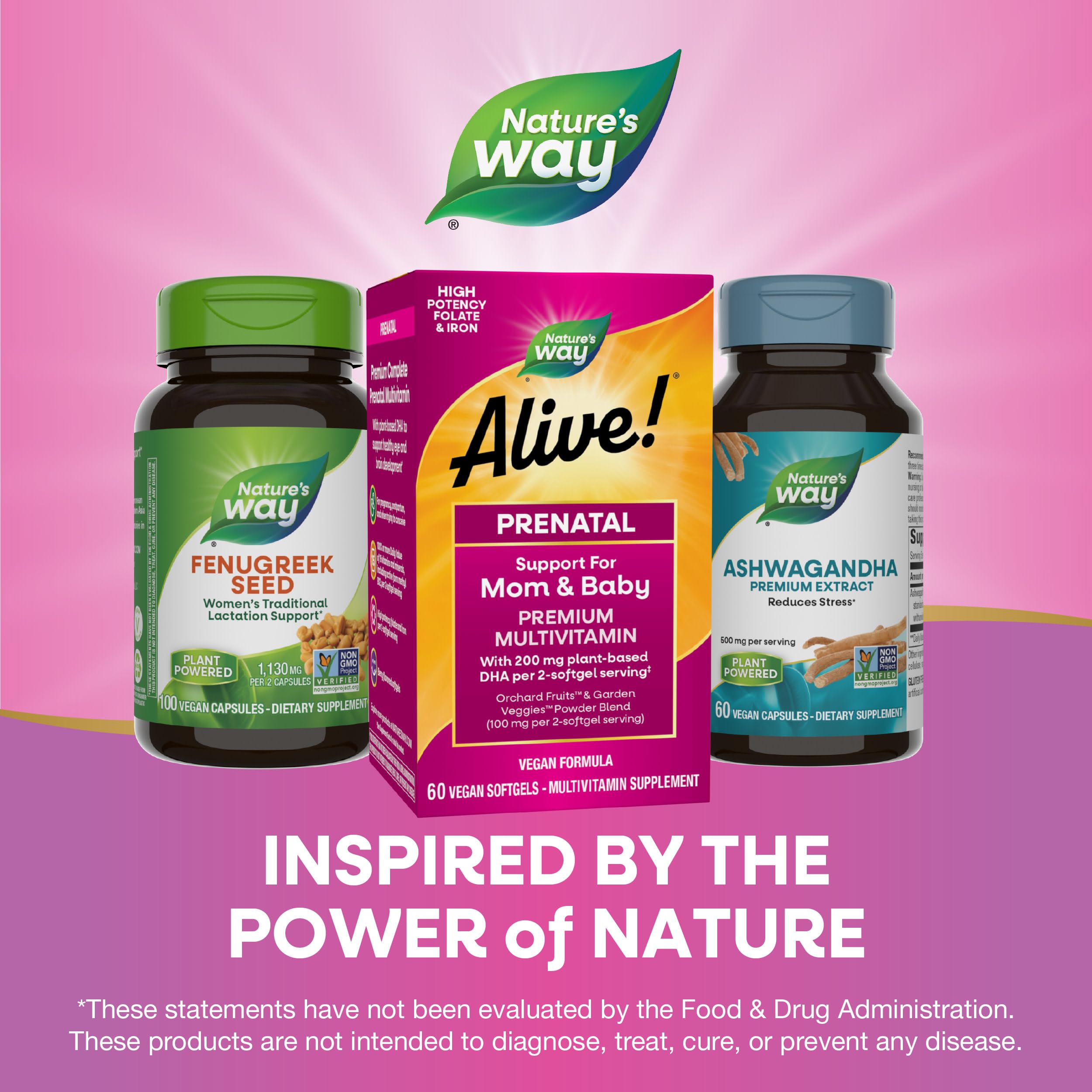 Nature's Way Prenatal Premium Multivitamin 159g with fruits and vegetables