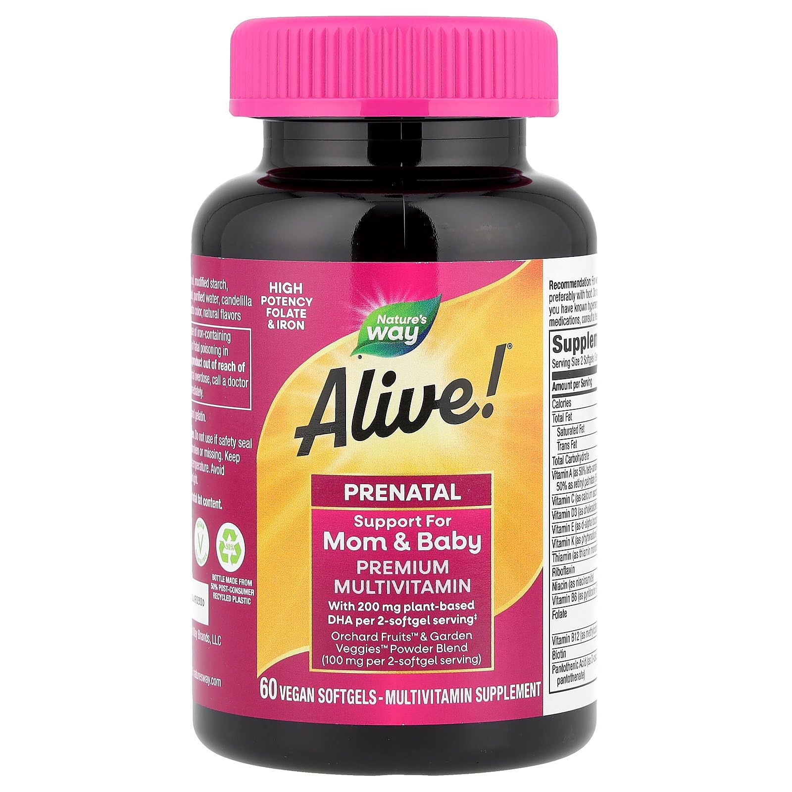 Nature's Way Prenatal Premium Multivitamin ingredients list