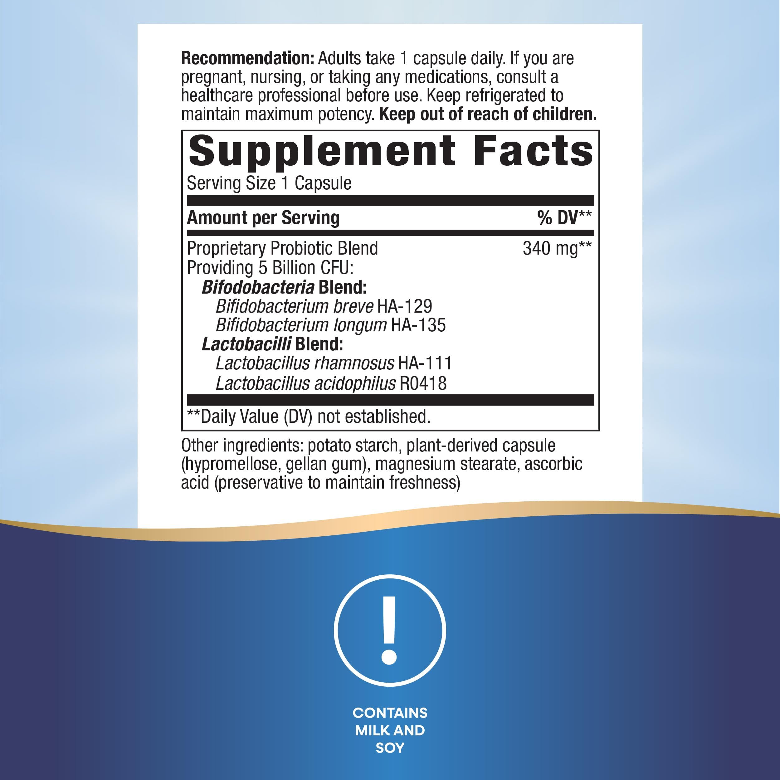 Nature's Way Primadophilius Bifidus Probiotic capsule close-up