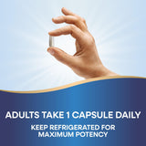 Nature's Way Primadophilius Bifidus Probiotic capsules on a wooden table