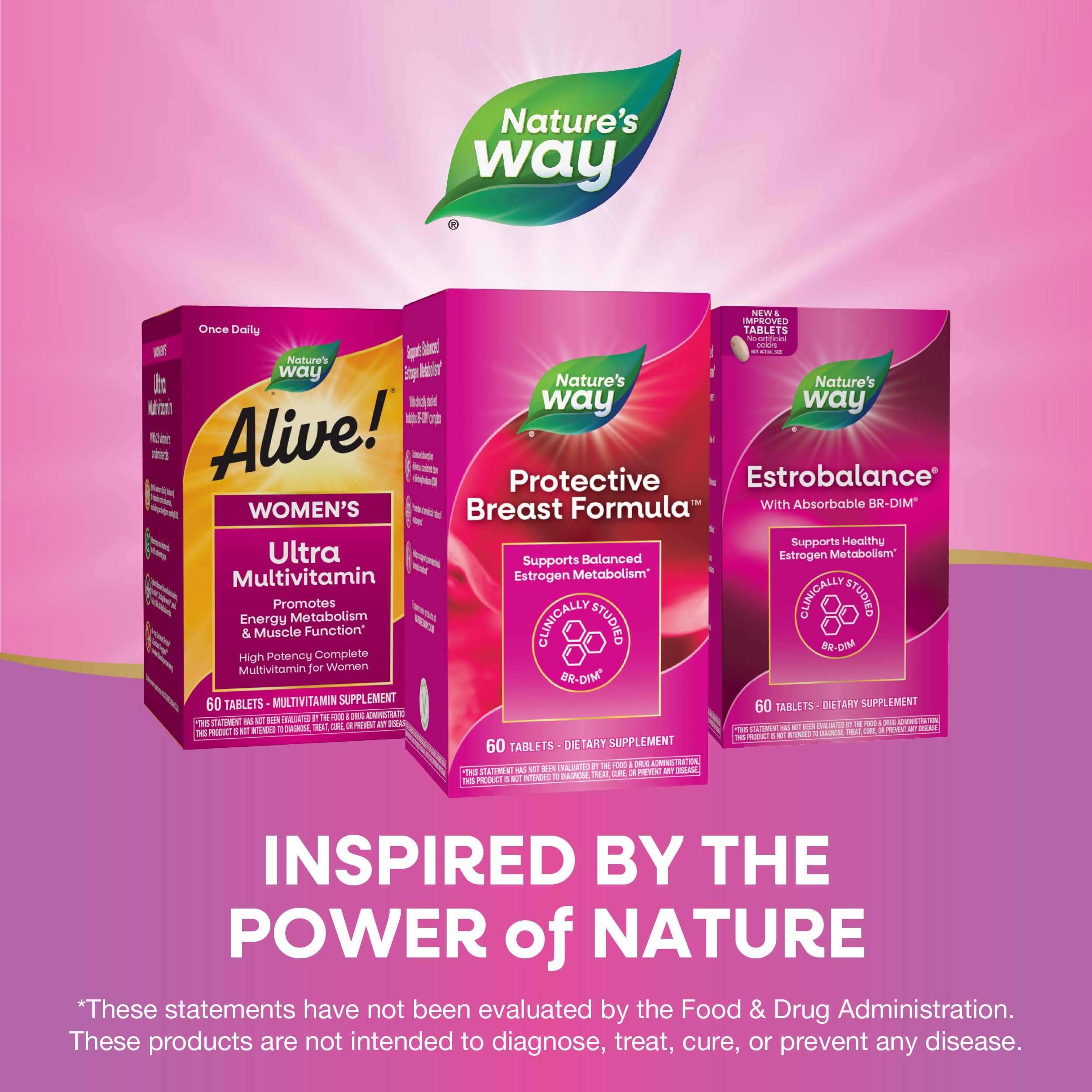 Nature's Way Protective Breast Formula with a measuring spoon for dosage