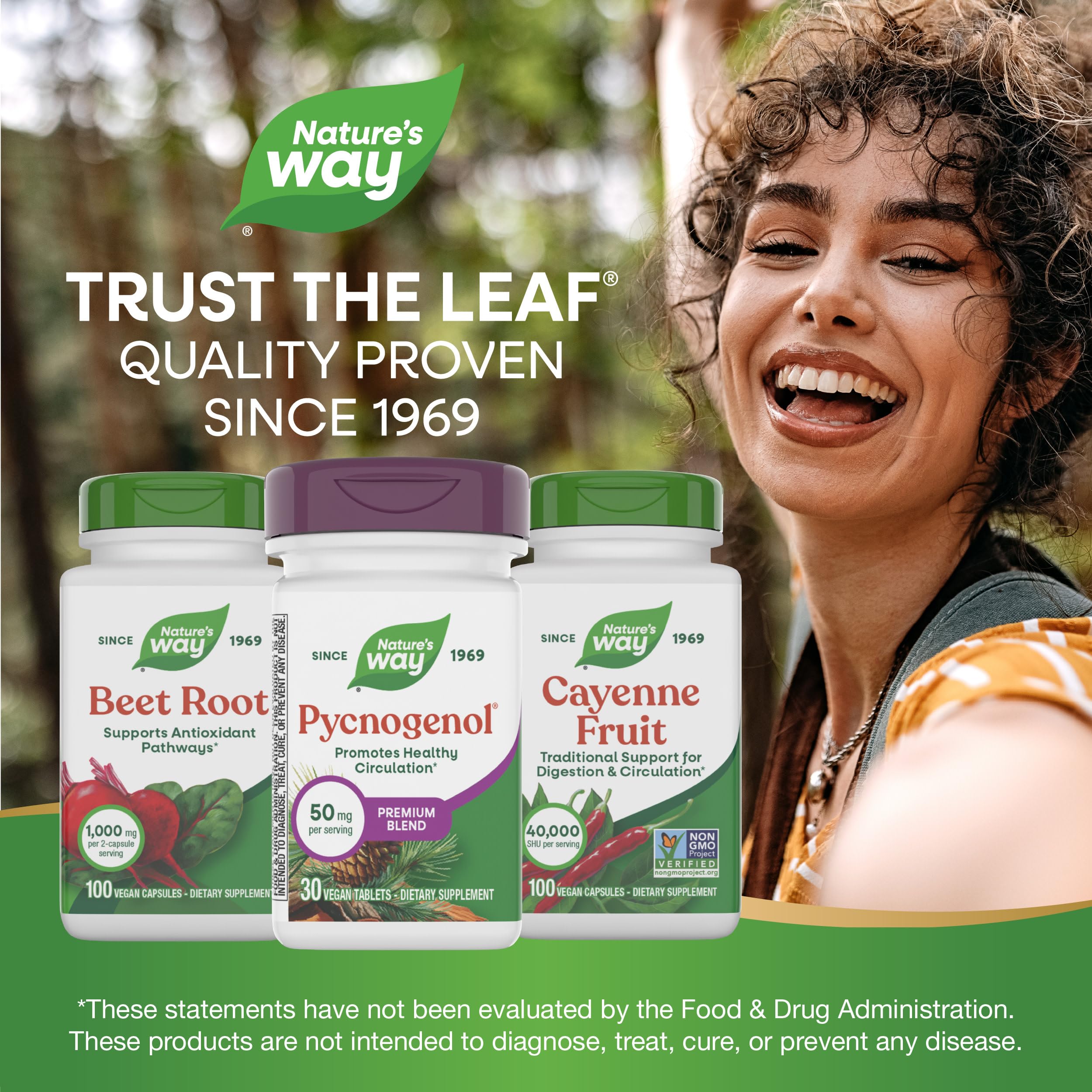 Nature's Way Pycnogenol Premium Blend 32g lifestyle scene