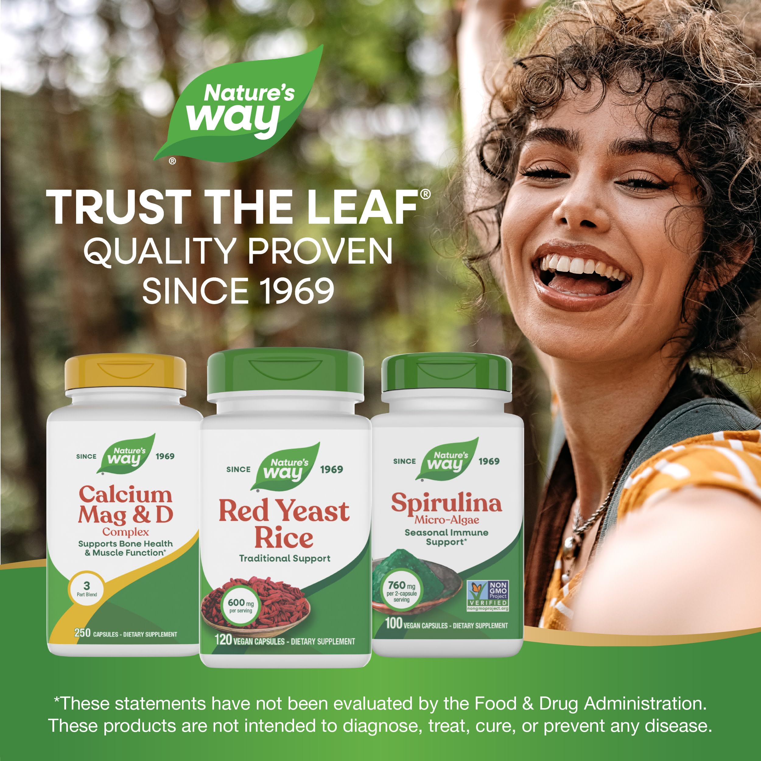 Nature's Way Red Yeast Rice 600 mg capsules opened bottle