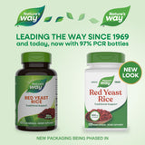 Nature's Way Red Yeast Rice 600 mg capsules side view