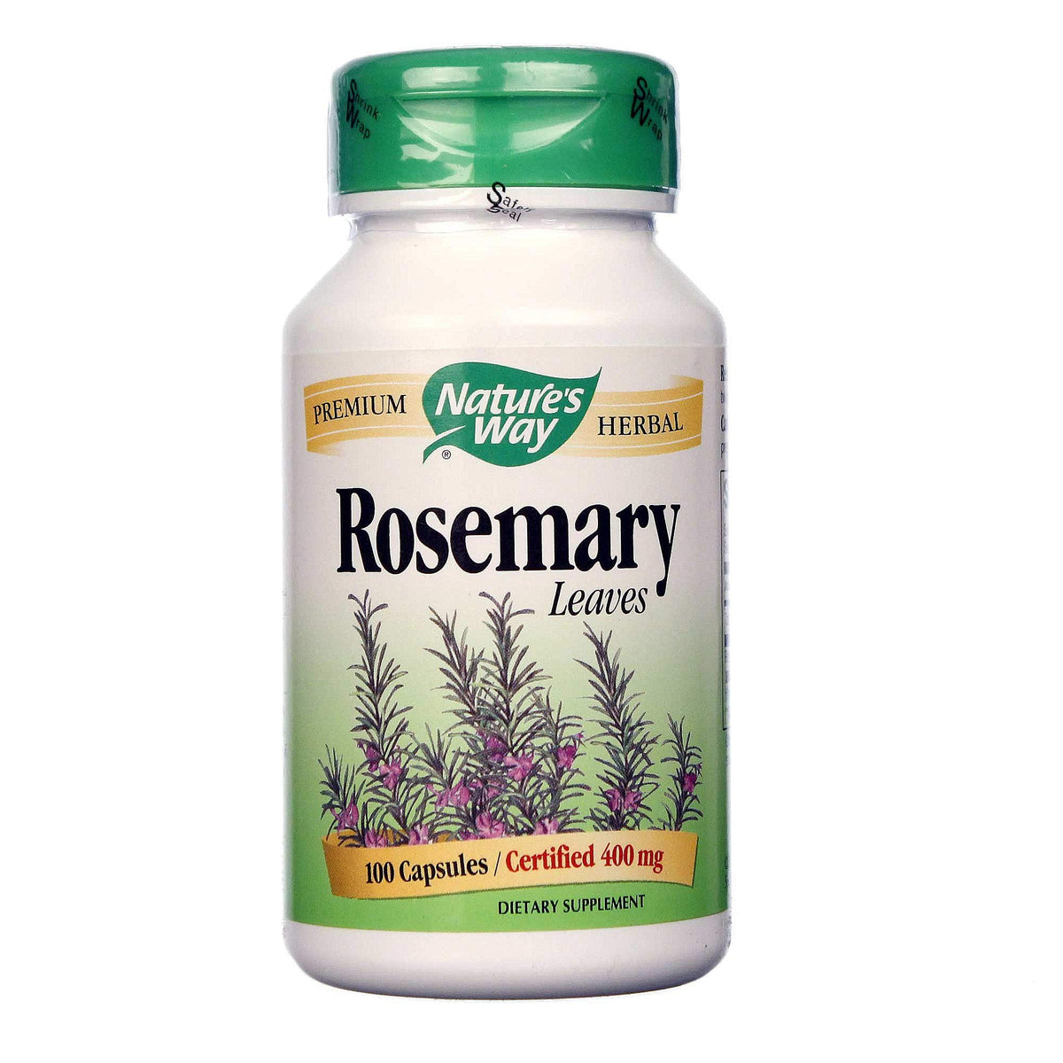 Nature's Way Rosemary Capsules 100 Count front view