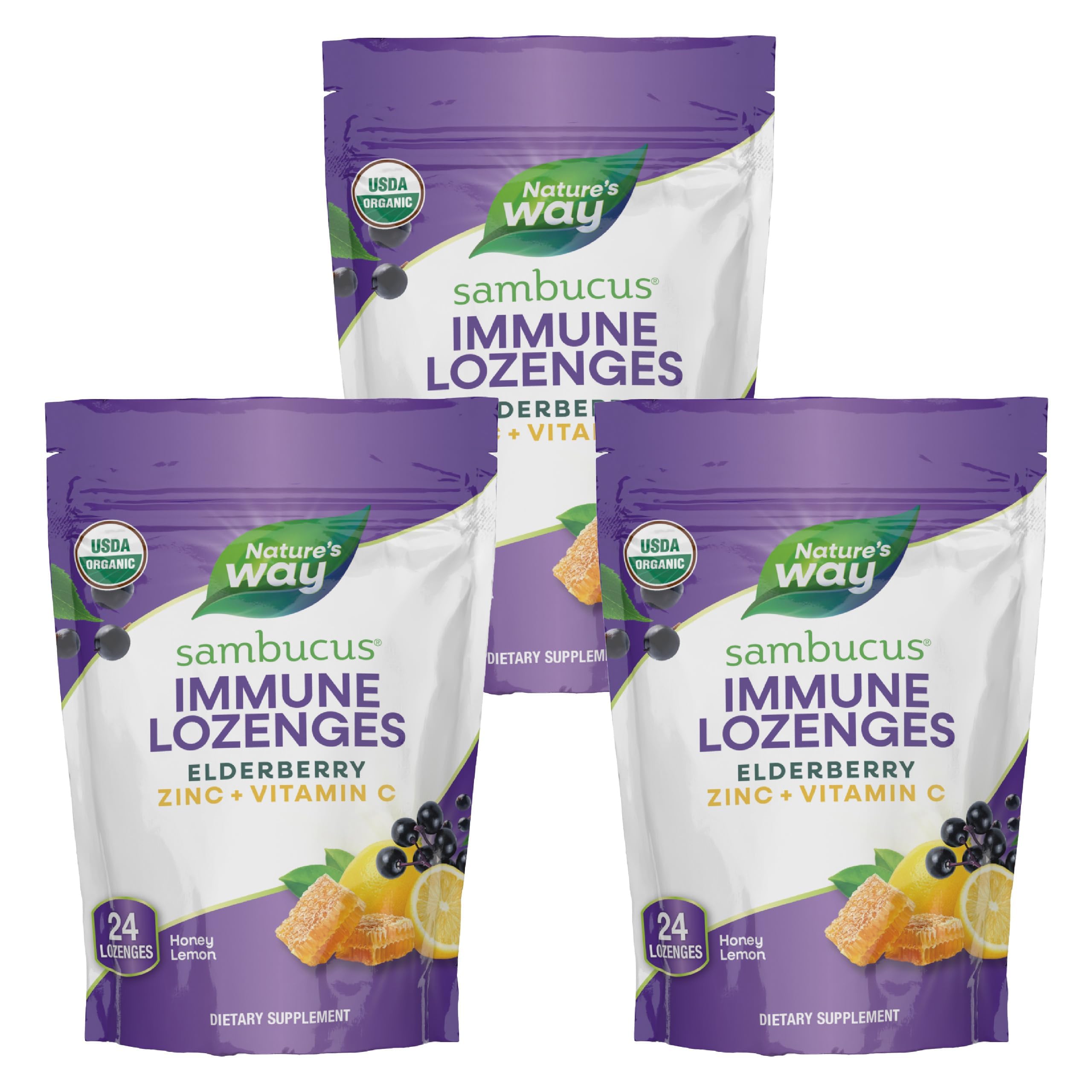 Nature's Way Sambucus daily wellness Lozenges front packaging view