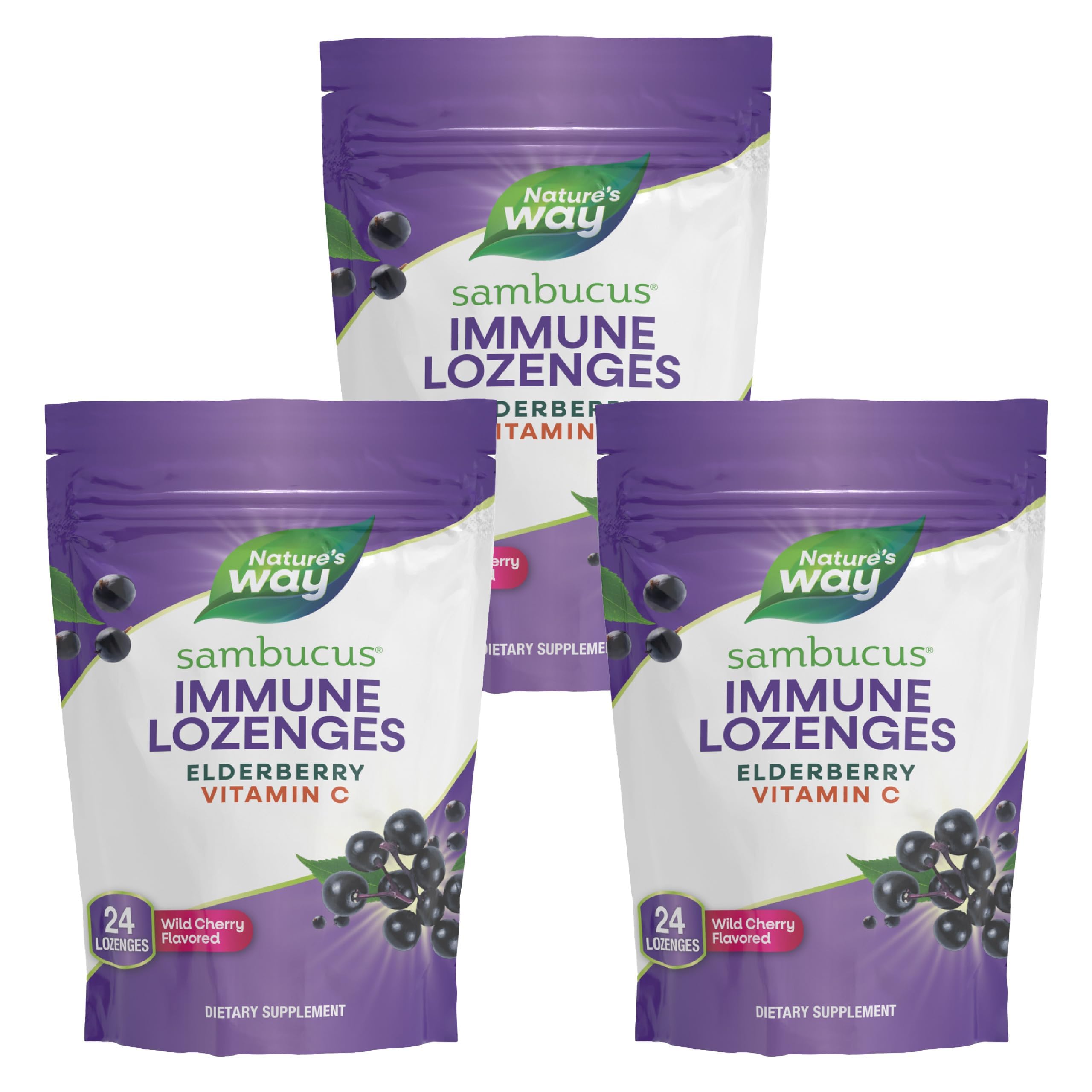 Nature's Way Sambucus daily wellness Lozenges front view packaging