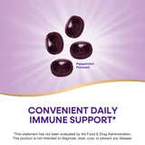 Nature's Way Sambucus daily wellness Lozenges on a wooden table with fresh elderberries