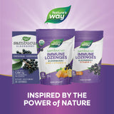 Nature's Way Sambucus daily wellness Lozenges placed on a wooden table