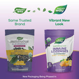 Nature's Way Sambucus daily wellness Lozenges side view with ingredients