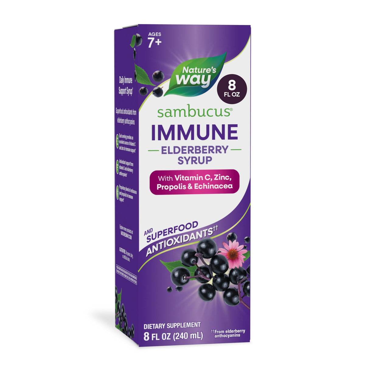 Nature's Way Sambucus daily wellness Syrup 227g front view