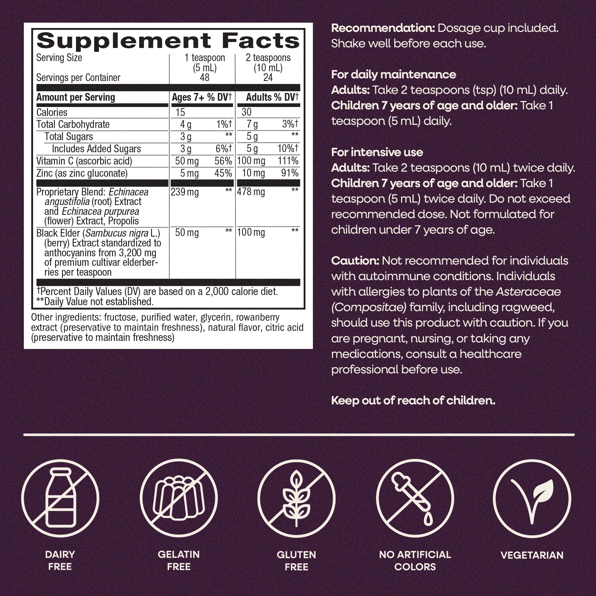 Nature's Way Sambucus daily wellness Syrup 227g on kitchen counter