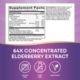 Nature's Way Sambucus Elderberry Gummies back view with nutritional information