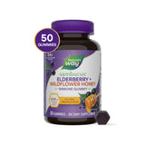 Nature's Way Sambucus Elderberry Gummies side view showing ingredients