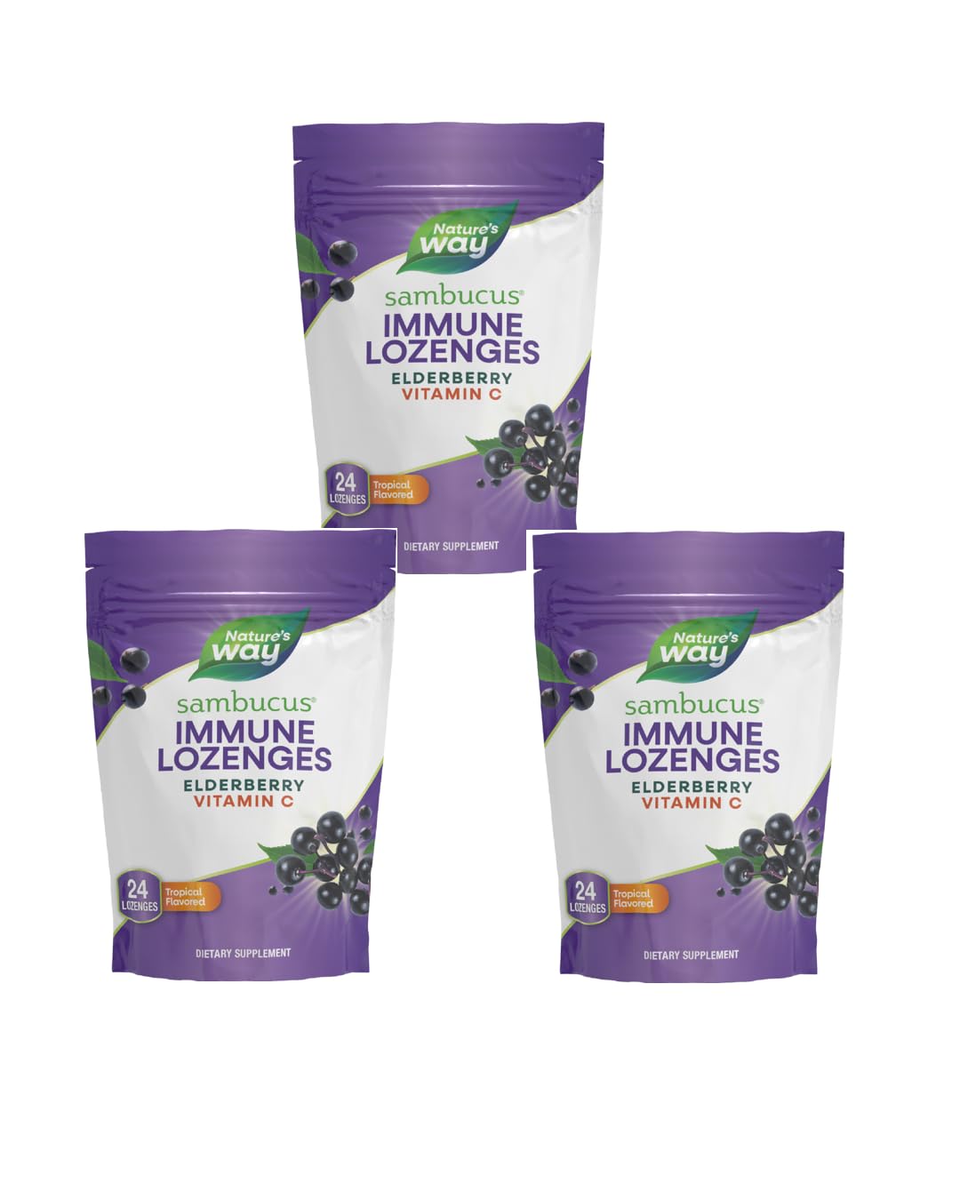 Nature's Way Sambucus Elderberry Lozenges packaging front view