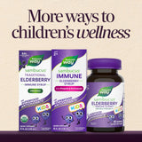 Nature's Way Sambucus Kids Elderberry Syrup in a child's hand
