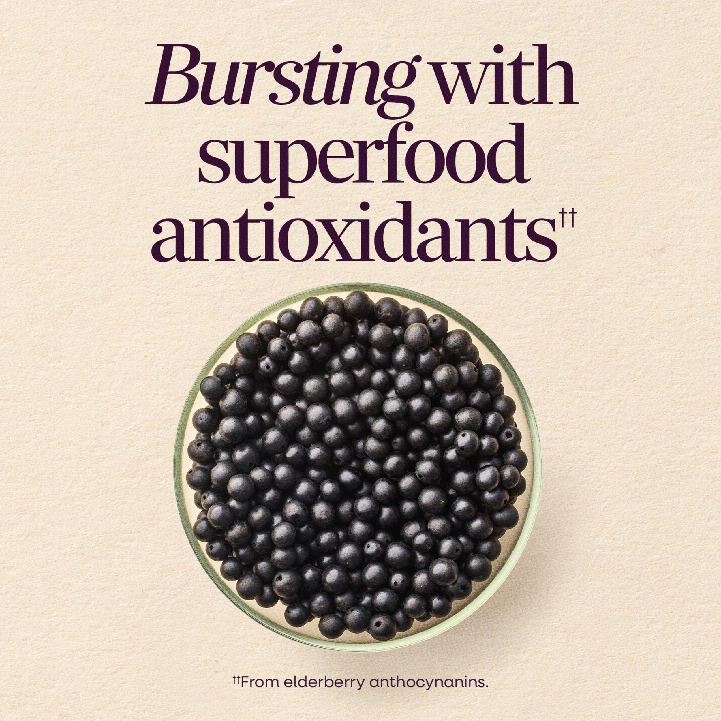 Nature's Way Sambucus Sleep + daily wellness Gummies with ingredients list