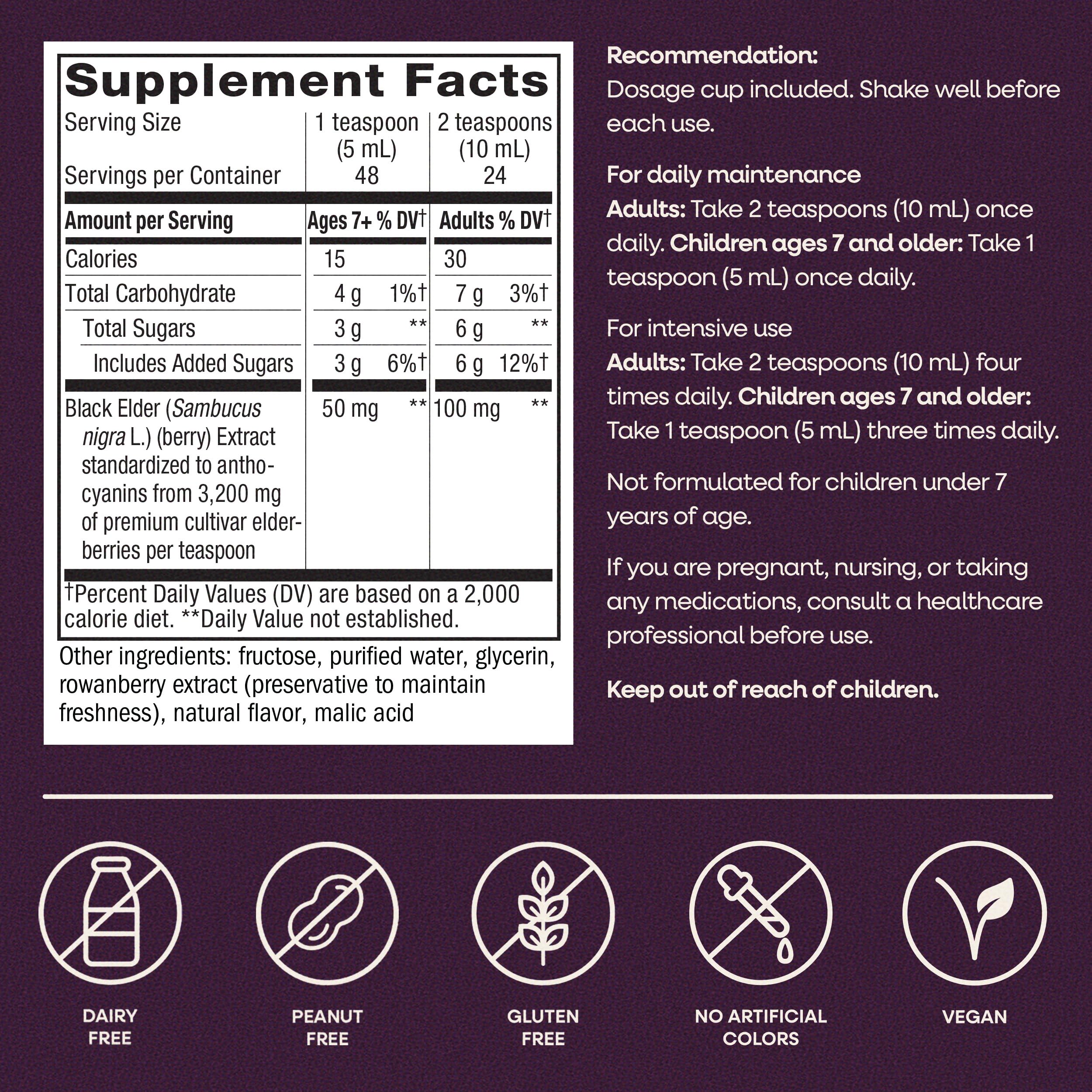Nature's Way Sambucus syrup lifestyle scene with family