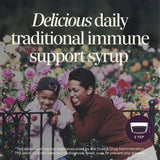 Nature's Way Sambucus syrup pouring into a spoon