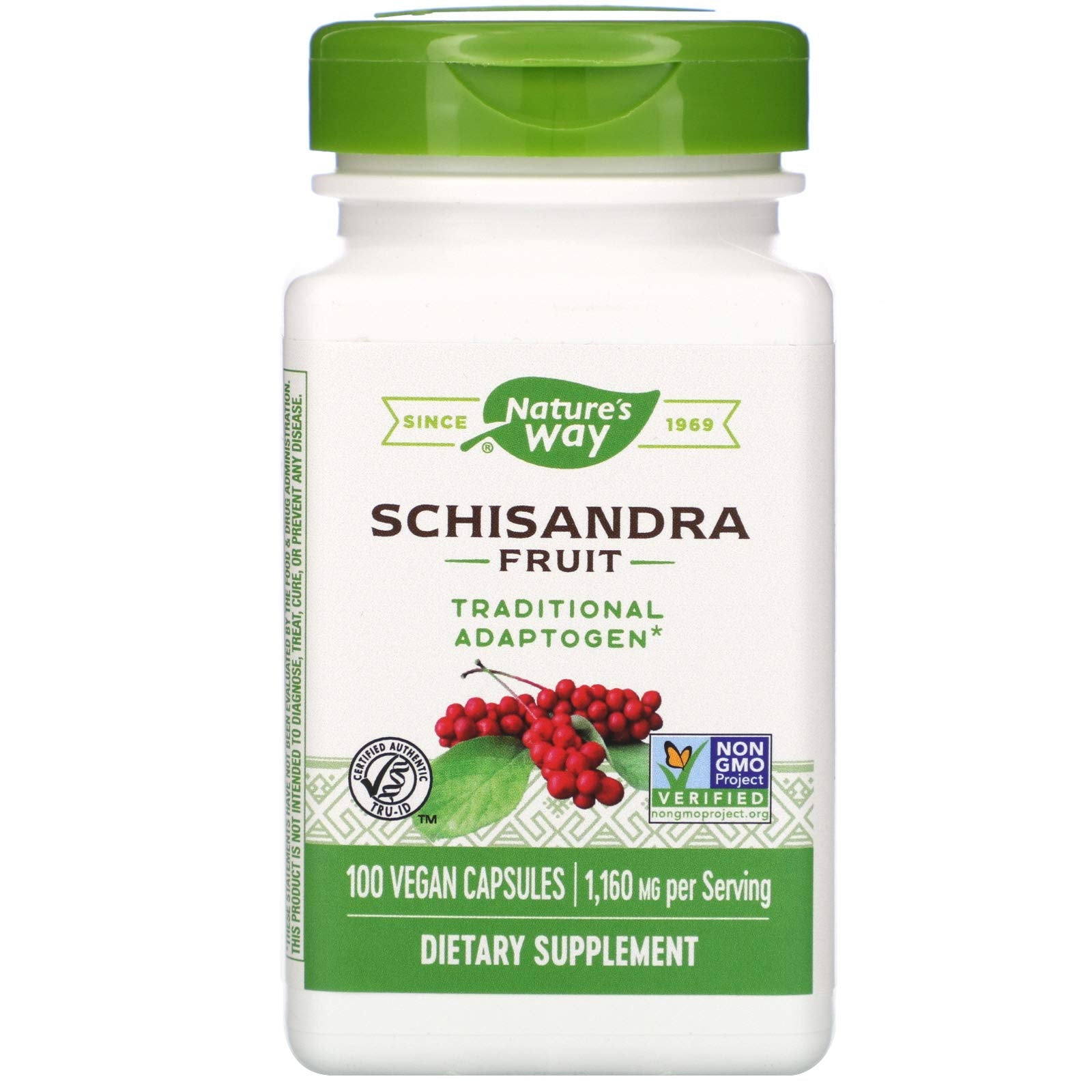 Nature's Way Schisandra Fruit 100 Capsules front view