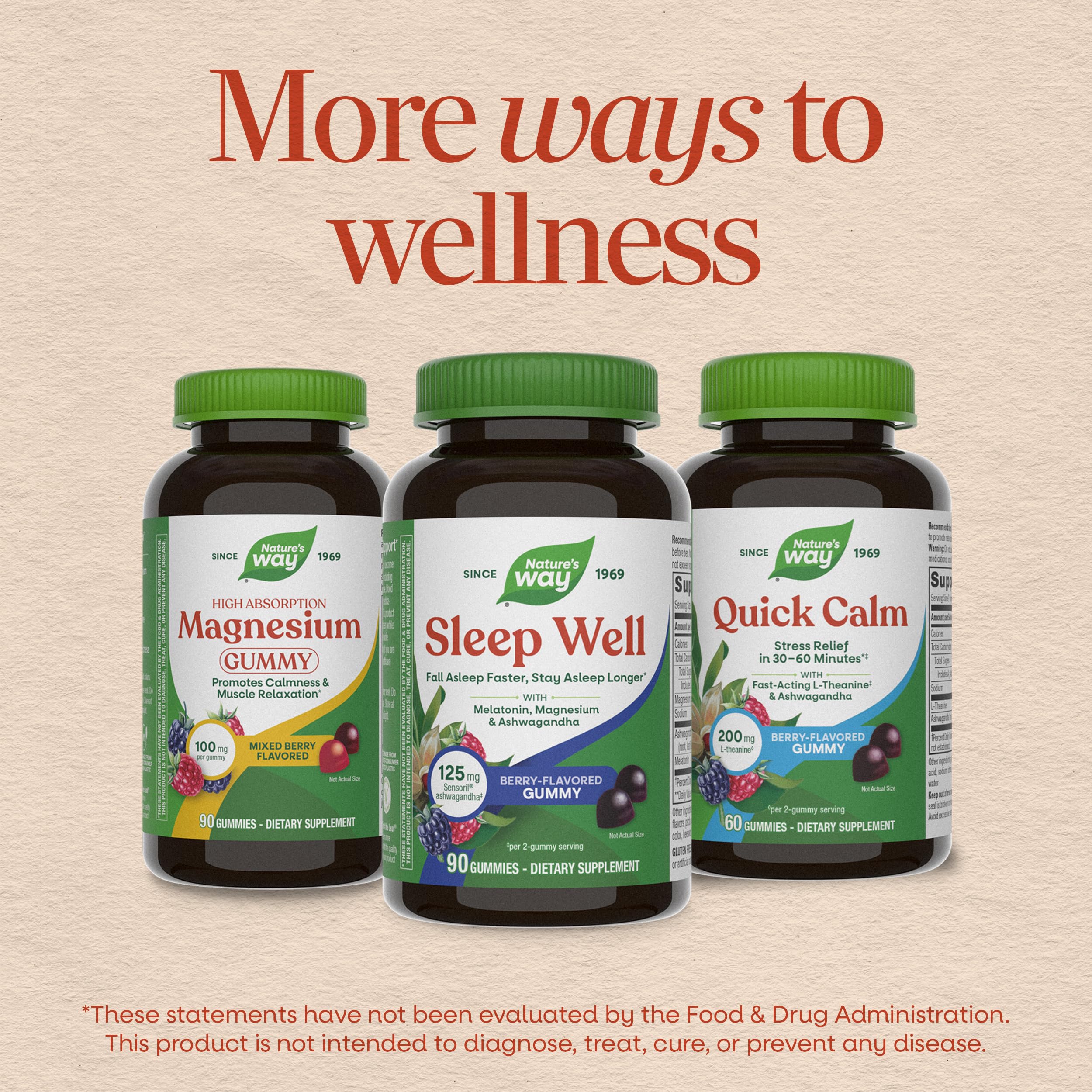 Nature's Way Sleep Well Gummies packaging with product details
