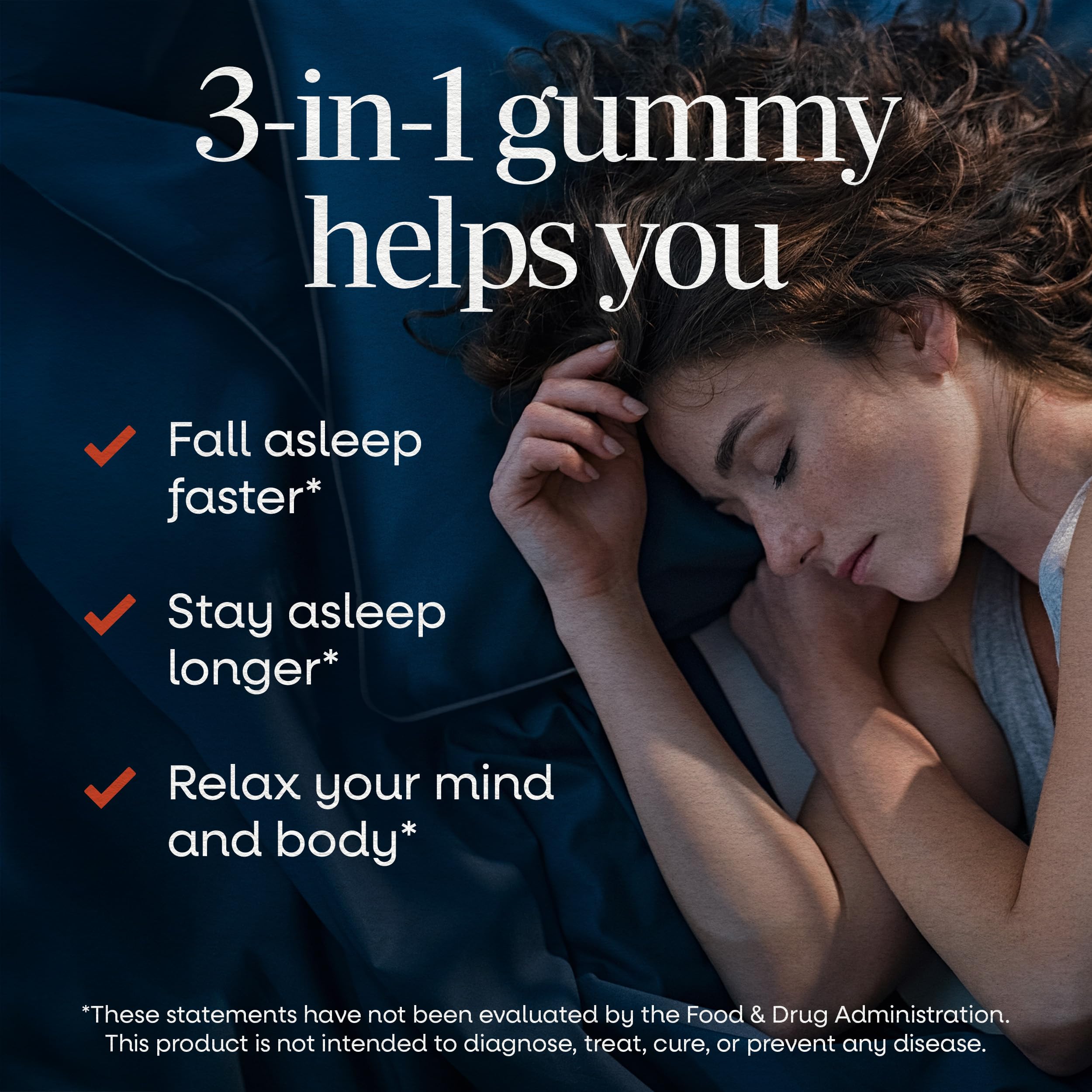 Nature's Way Sleep Well Gummies with two gummies on a table