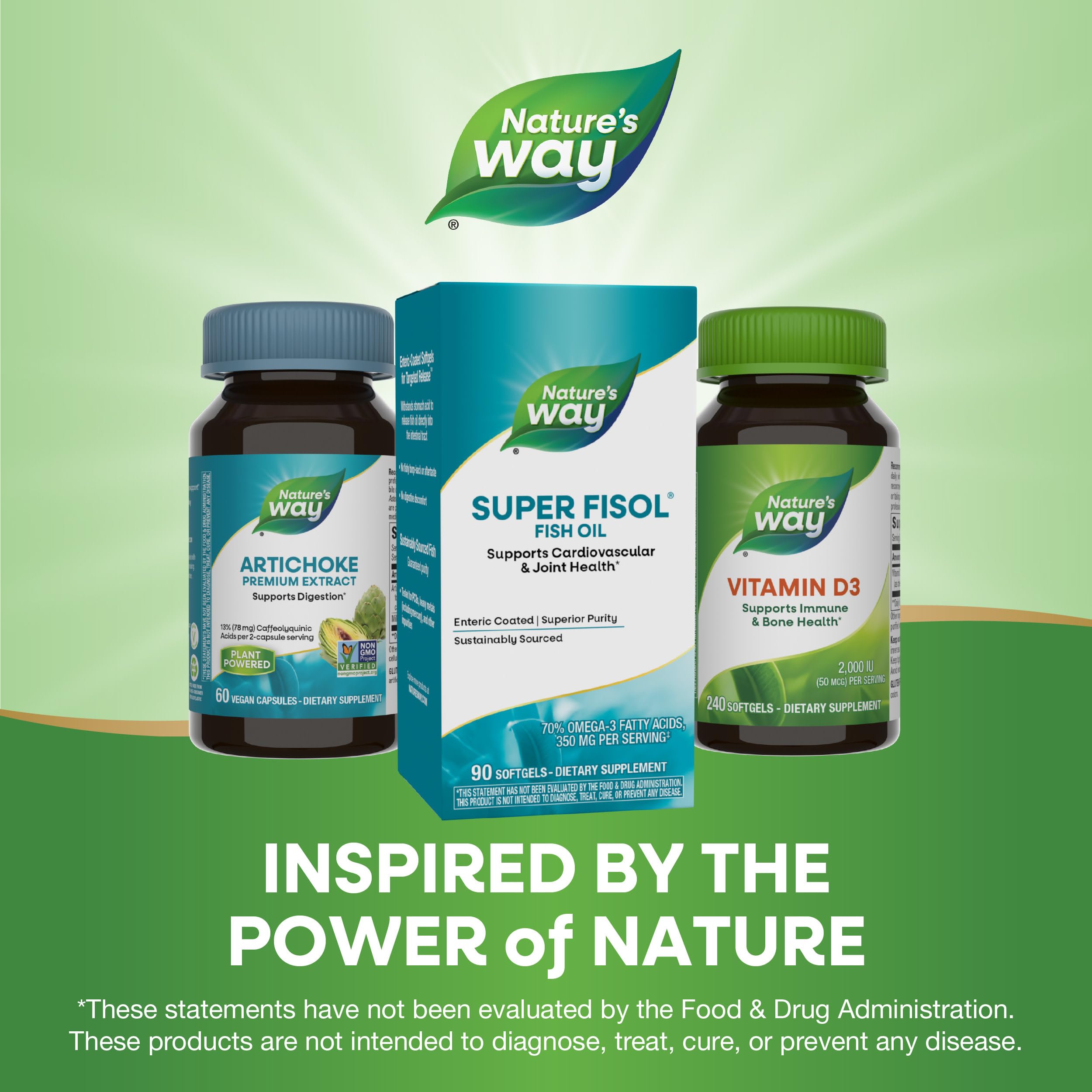 Nature's Way Super Fisol Fish Oil with ingredients