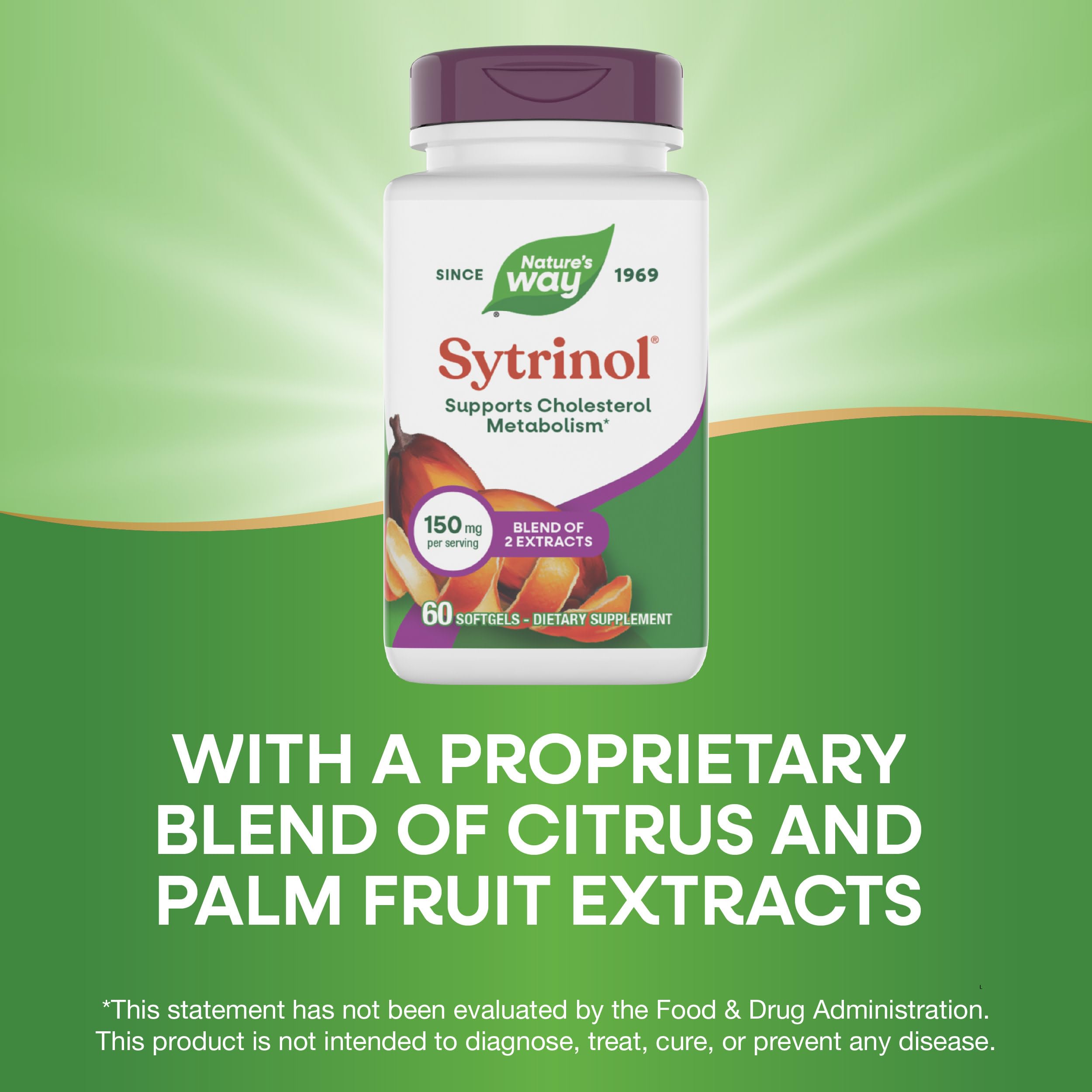 Nature's Way Sytrinol Softgels displayed with other supplements