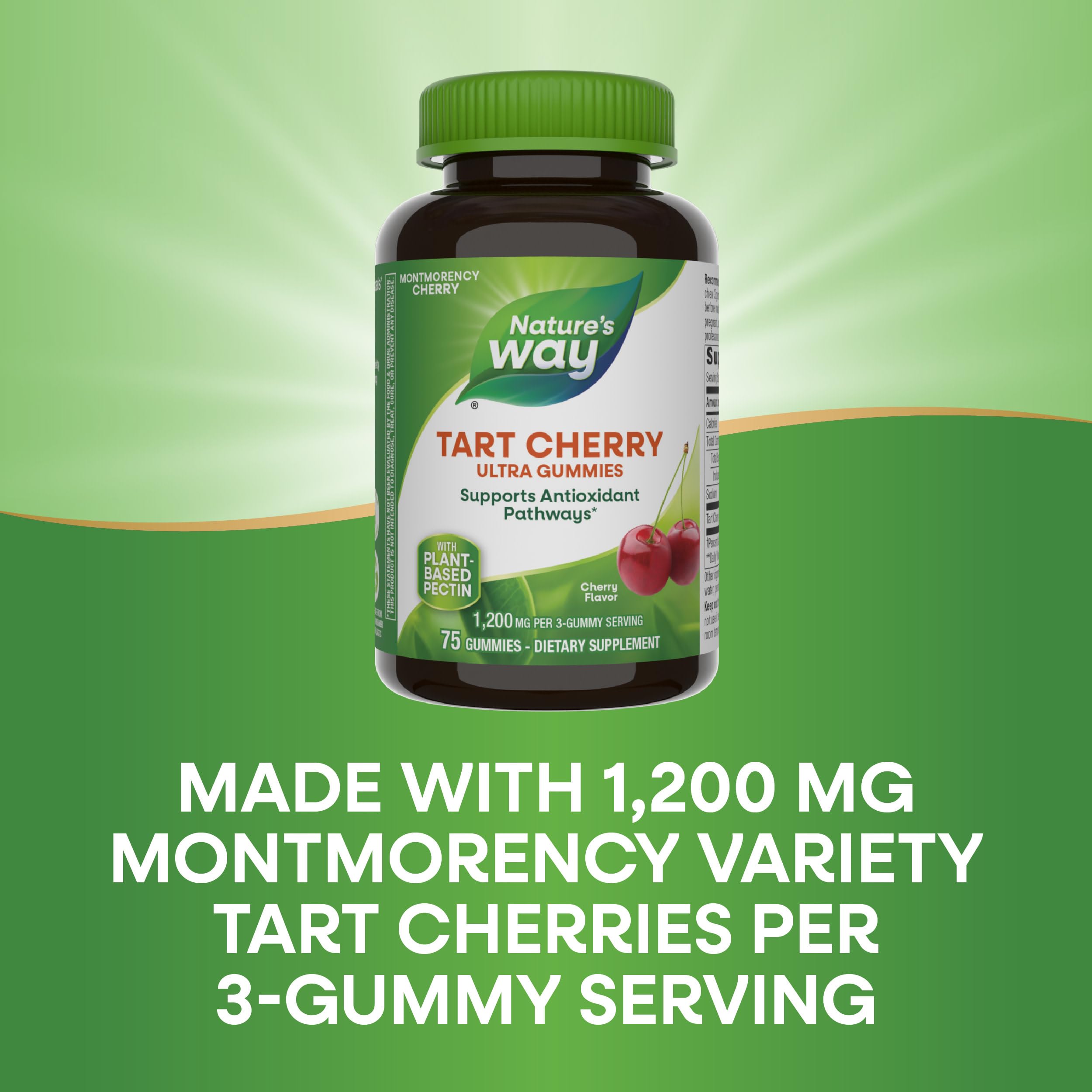 Nature's Way Tart Cherry Ultra Gummies side view