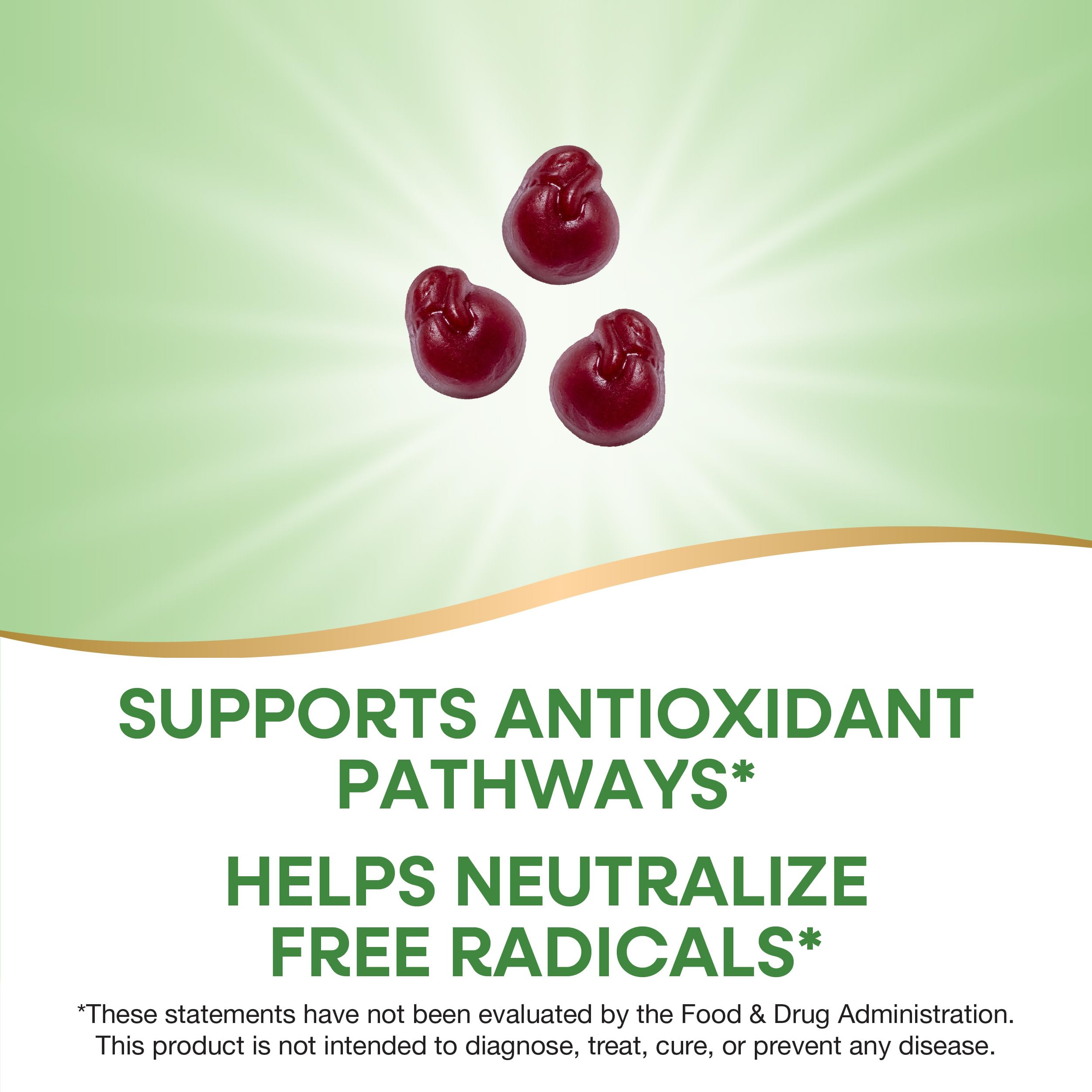 Nature's Way Tart Cherry Ultra Gummies with gummies displayed