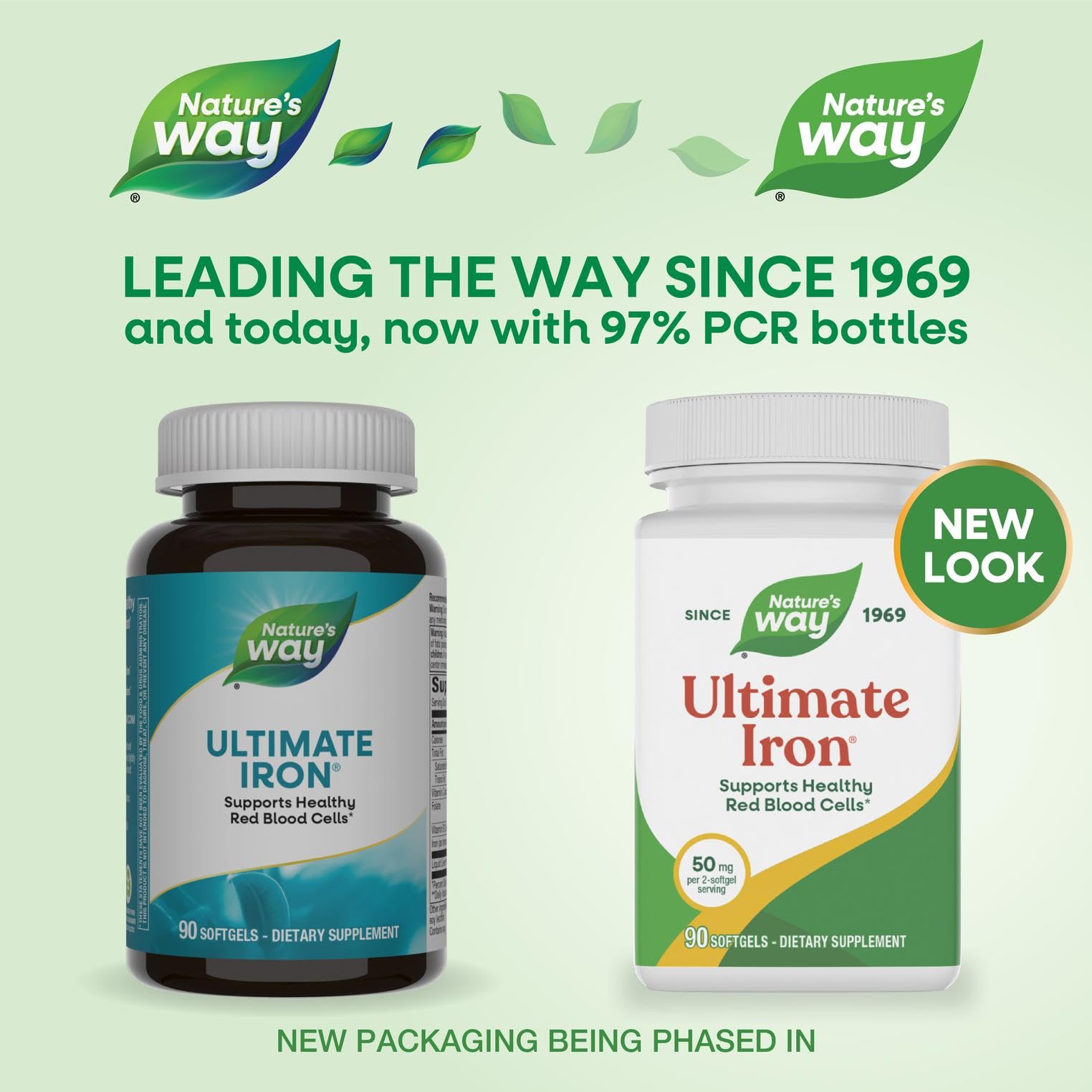 Nature's Way Ultimate Iron bottle side view