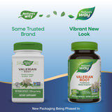 Nature's Way Valerian Root capsules showing dosage information