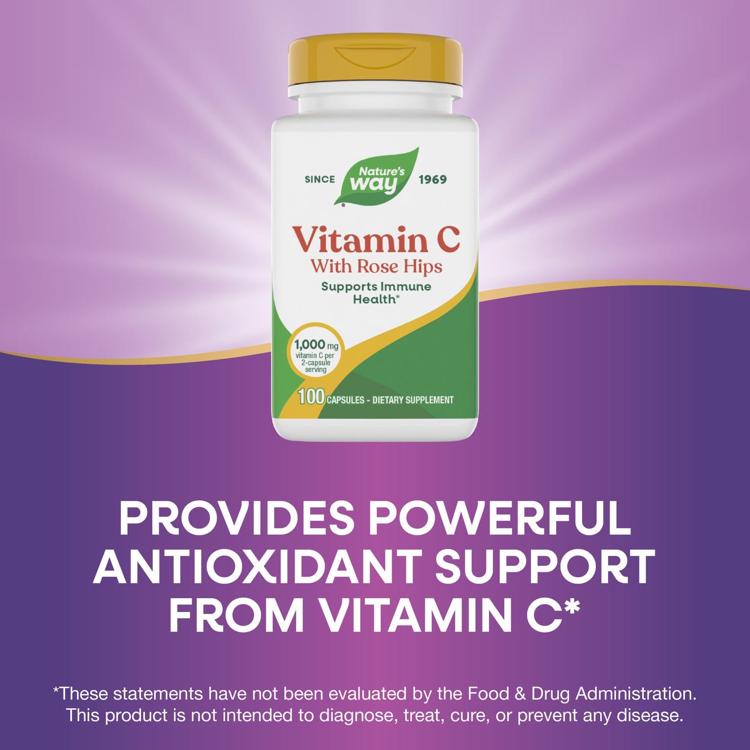 Nature's Way Vitamin C-500 with Rose Hips packaging