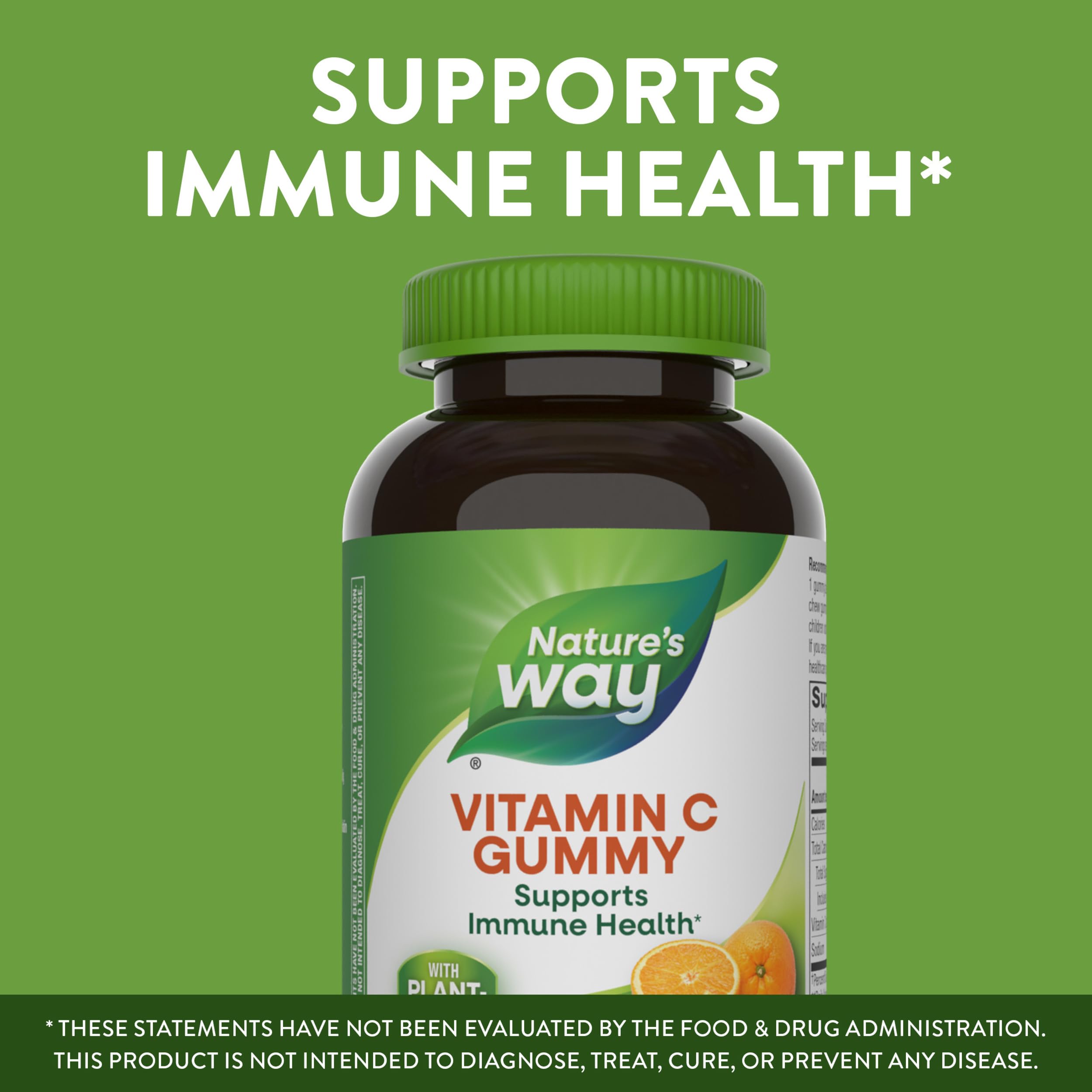 Nature's Way Vitamin C Gummies nutritional information on packaging