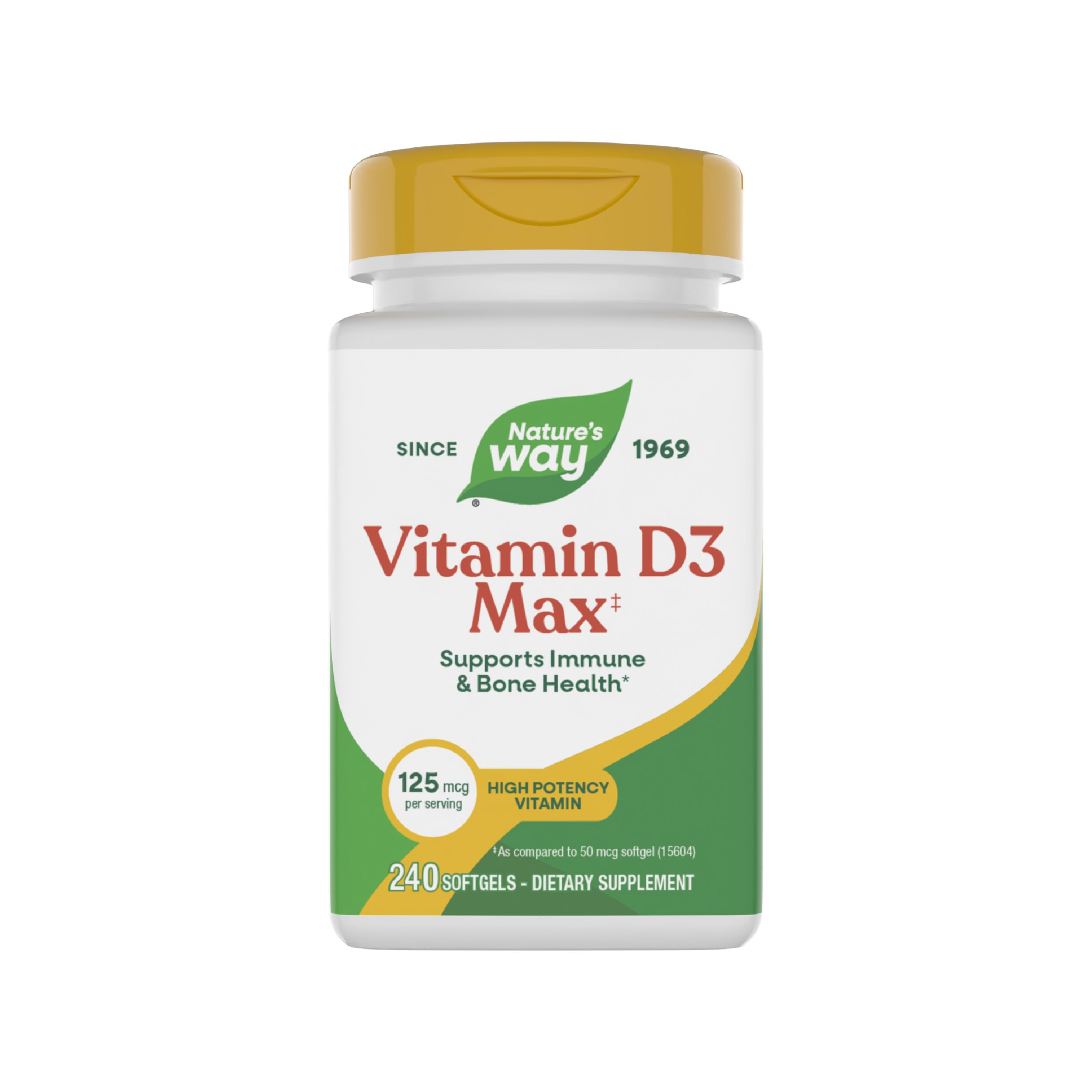Nature's Way Vitamin D3 Max 125 mcg front view