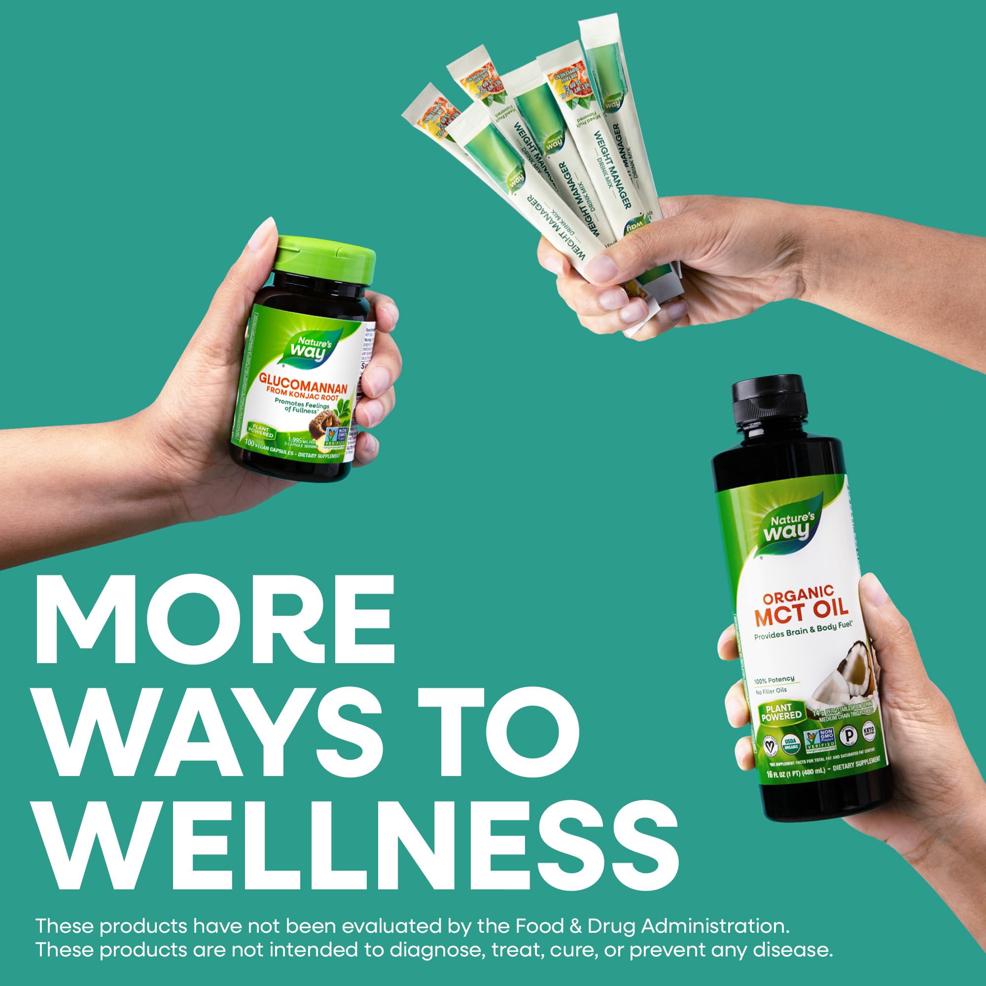 Nature's Way Weight Manager powder in a measuring spoon
