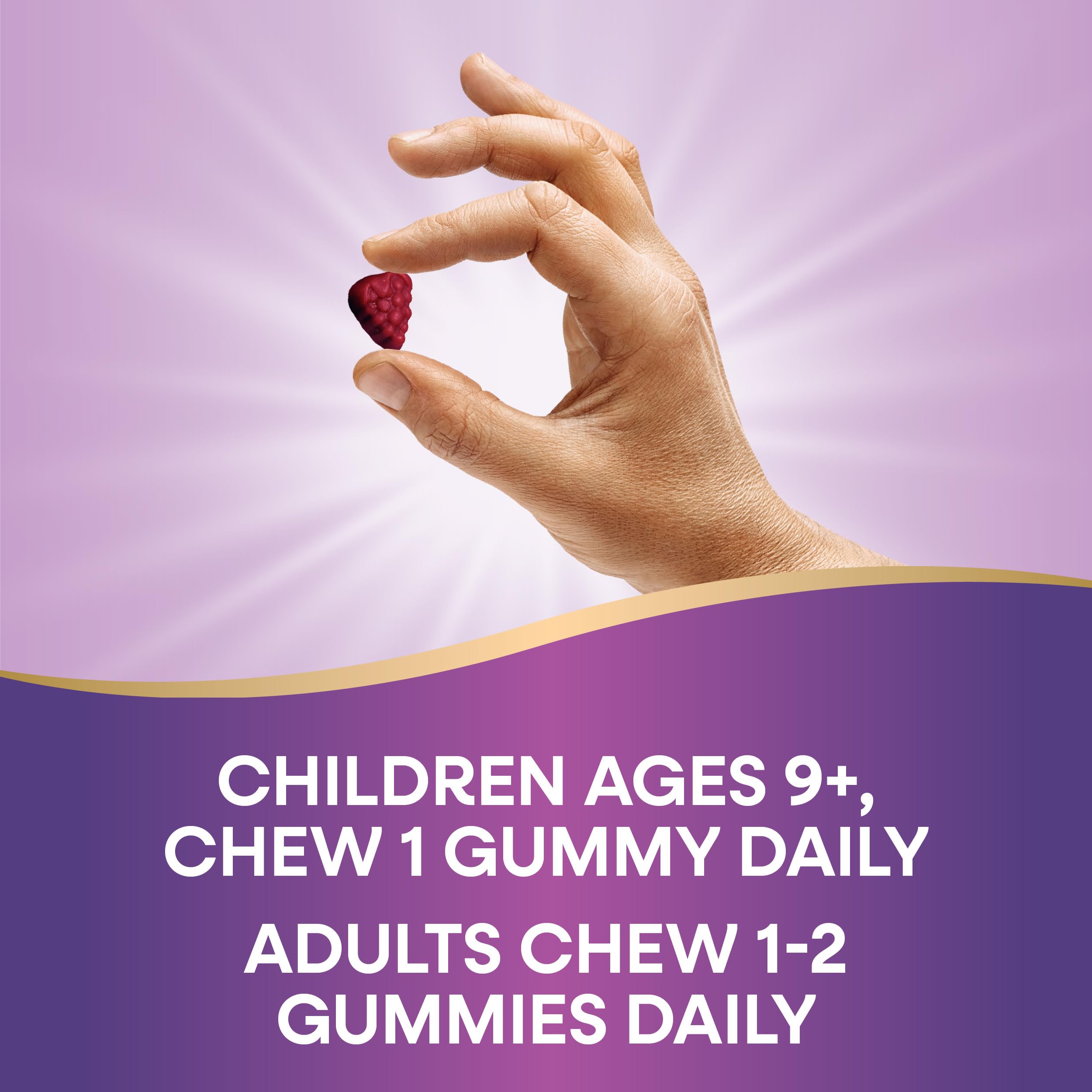 Nature's Way Zinc Gummies displayed with fresh berries