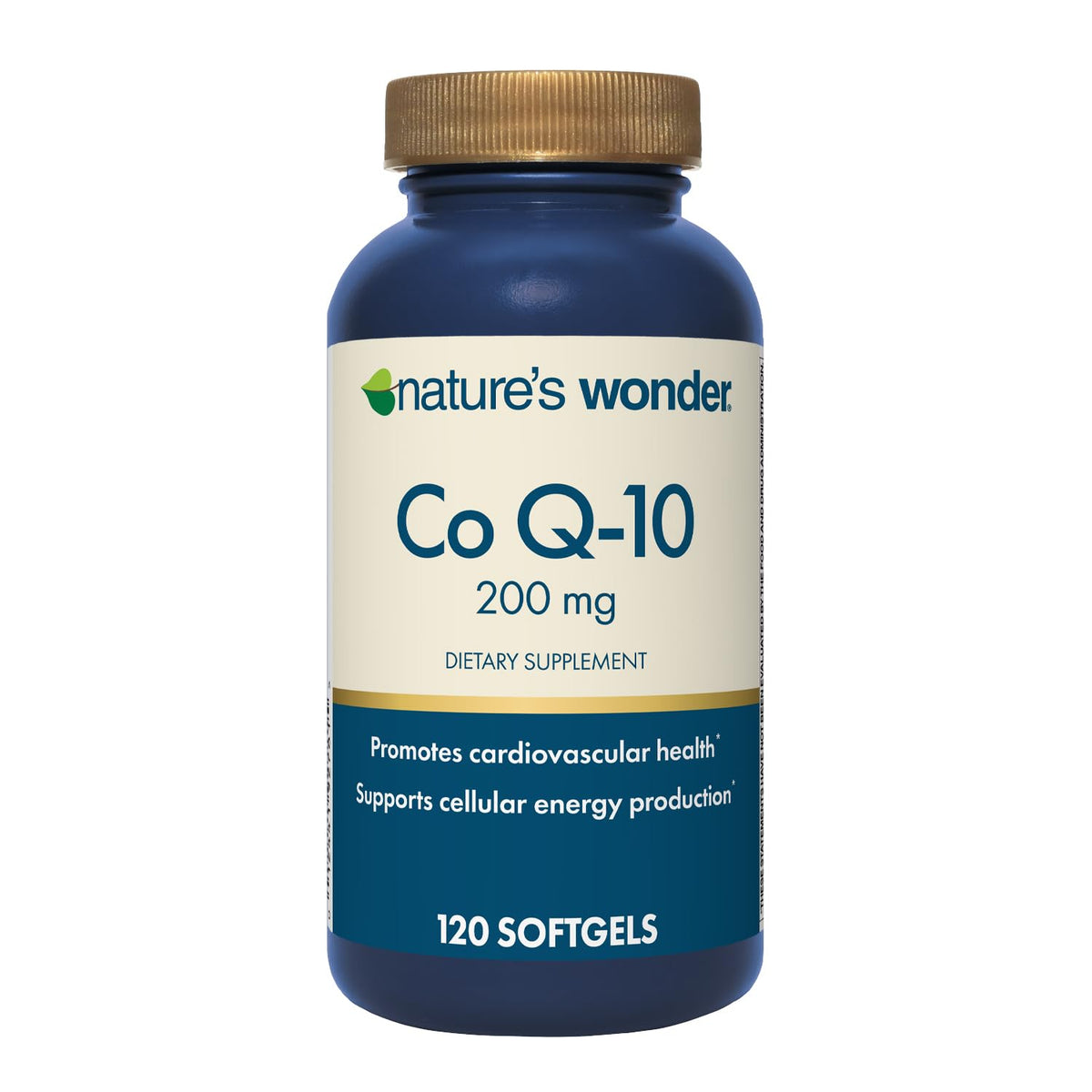 Nature's Wonder CoQ10 200mg softgels bottle front view