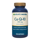 Nature's Wonder CoQ10 200mg softgels bottle front view