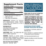 Nature's Wonder CoQ10 softgels bottle back view