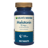 Nature's Wonder Melatonin with Lemon Balm Tablets front view