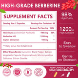 NATURE TARGET Berberine HCl Capsules side view showing capsule details