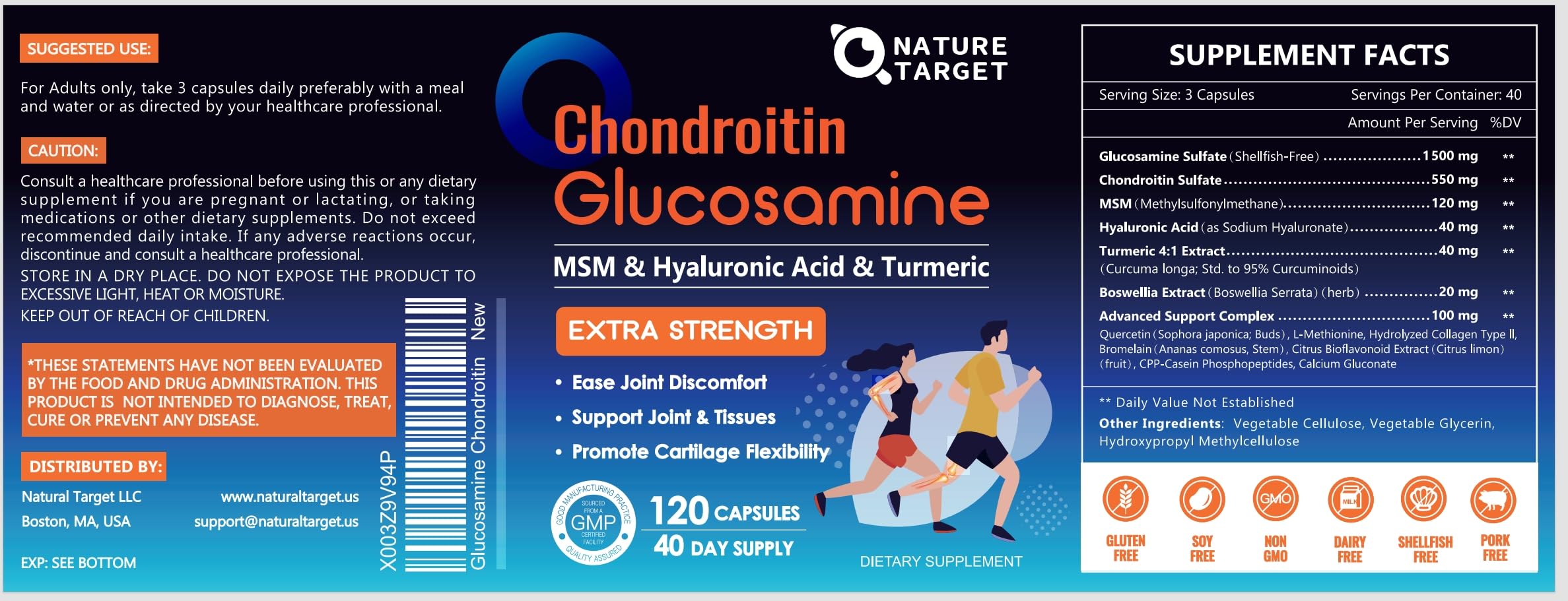 NATURE TARGET Chondroitin Supplement 1500mg product display
