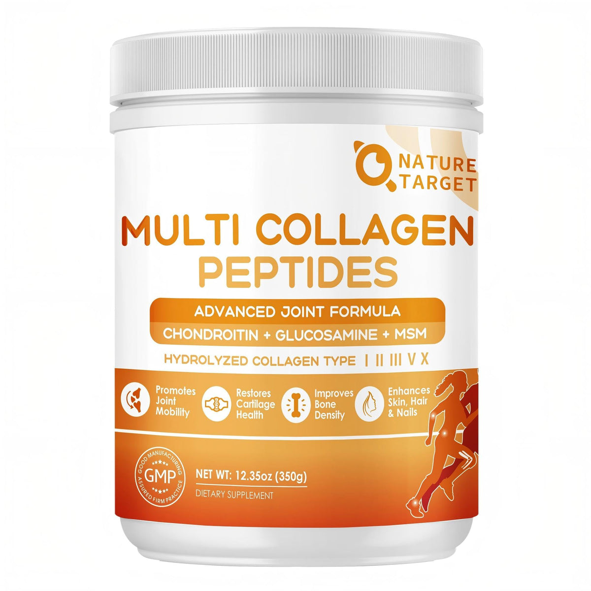 NATURE TARGET Collagen Peptides Powder 250g front view