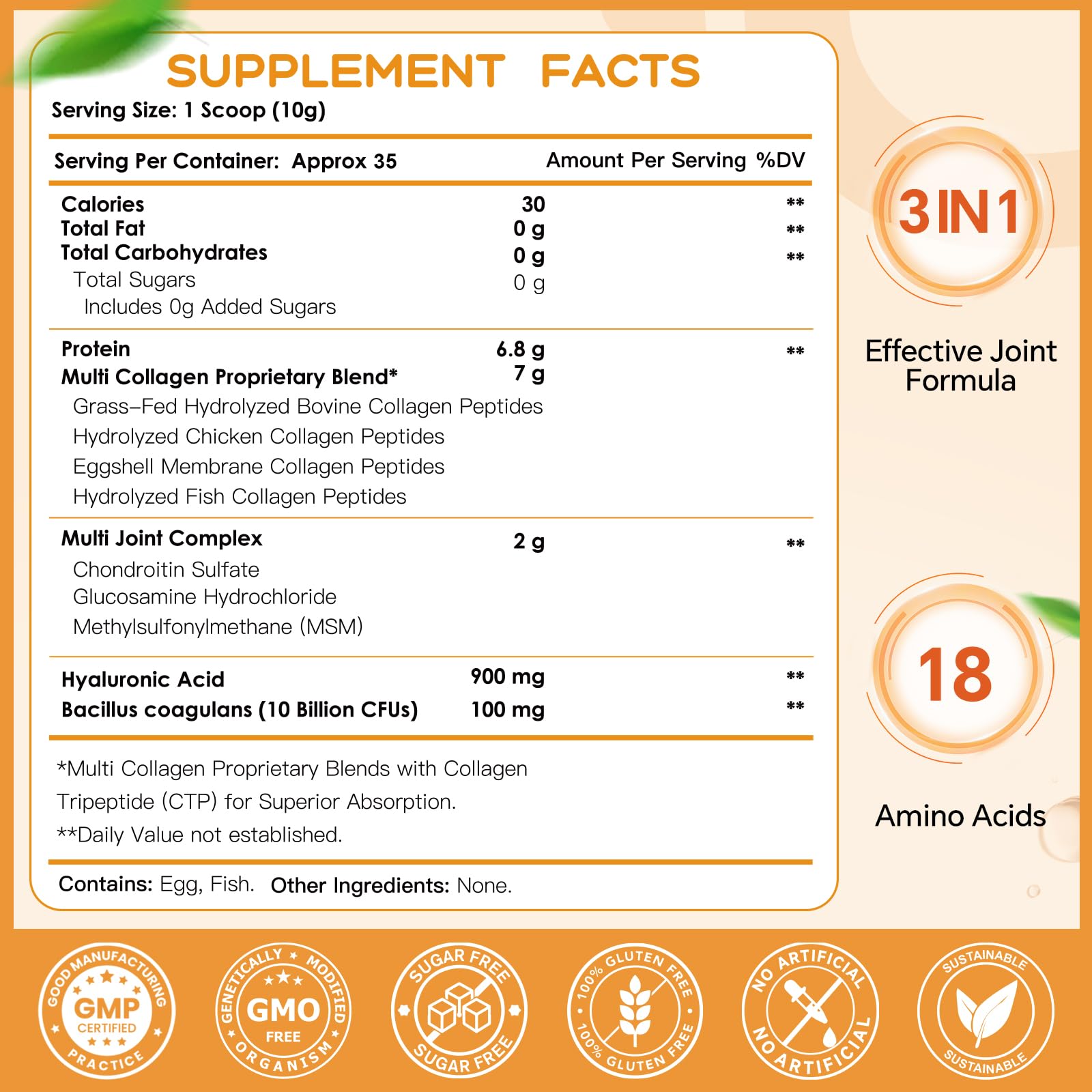 NATURE TARGET Collagen Peptides Powder 250g packaging