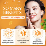 NATURE TARGET Collagen Peptides Powder in a glass of water