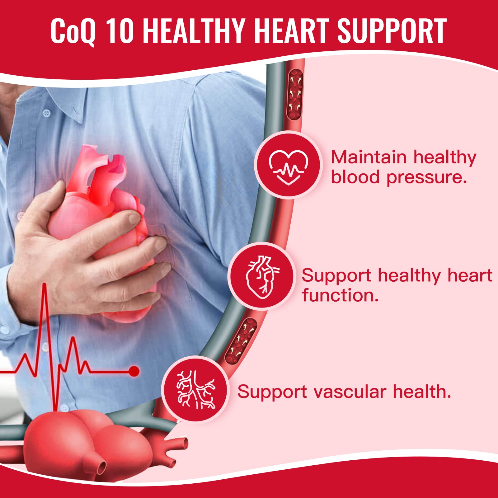 NATURE TARGET CoQ10 300mg Softgels back view showing ingredients
