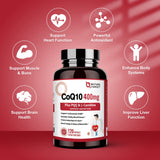 NATURE TARGET CoQ10 400mg Softgels back view with ingredient list